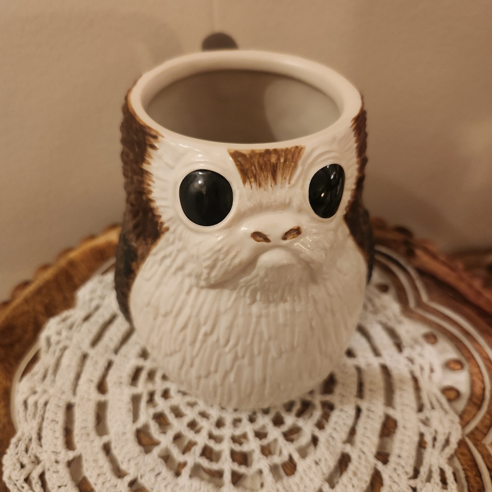 Star Wars Porg Ceramic Mug White and Brown